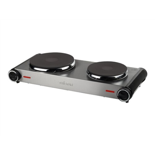 Tristar , Free standing table hob , KP-6248 , Number of burners/cooking zones 2 , Electric , Stainless Steel/Black