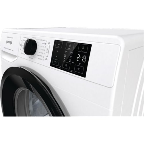 Gorenje , Washing Machine , WNEI72SB , Energy efficiency class B , Front loading , Washing capacity 7 kg , 1200 RPM , Depth 46.5 cm , Width 60 cm , Display , LED , Steam function , Self-cleaning , White