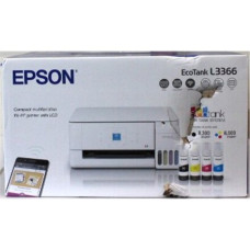 SALE OUT. Epson EcoTank L3366 Multifunctional Printer , SALE OUT. , Epson Multifunctional printer , EcoTank L3366 , Inkjet , Colour , A4 , Wi-Fi , White , DAMAGED PACKAGING, DENTED BODY (INK TANK TOP - COVER)