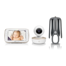 Motorola VM855 CONNECT 5.0” Portable Wi-Fi Video Baby Monitorwith Flexible Crib Mount, White/Gold , Motorola , Portable Wi-Fi Video Baby Monitor with Flexible Crib Mount , VM855 CONNECT 5.0” , 5 TFT color display with 480 x 272 resolution; Lullabies; Two-