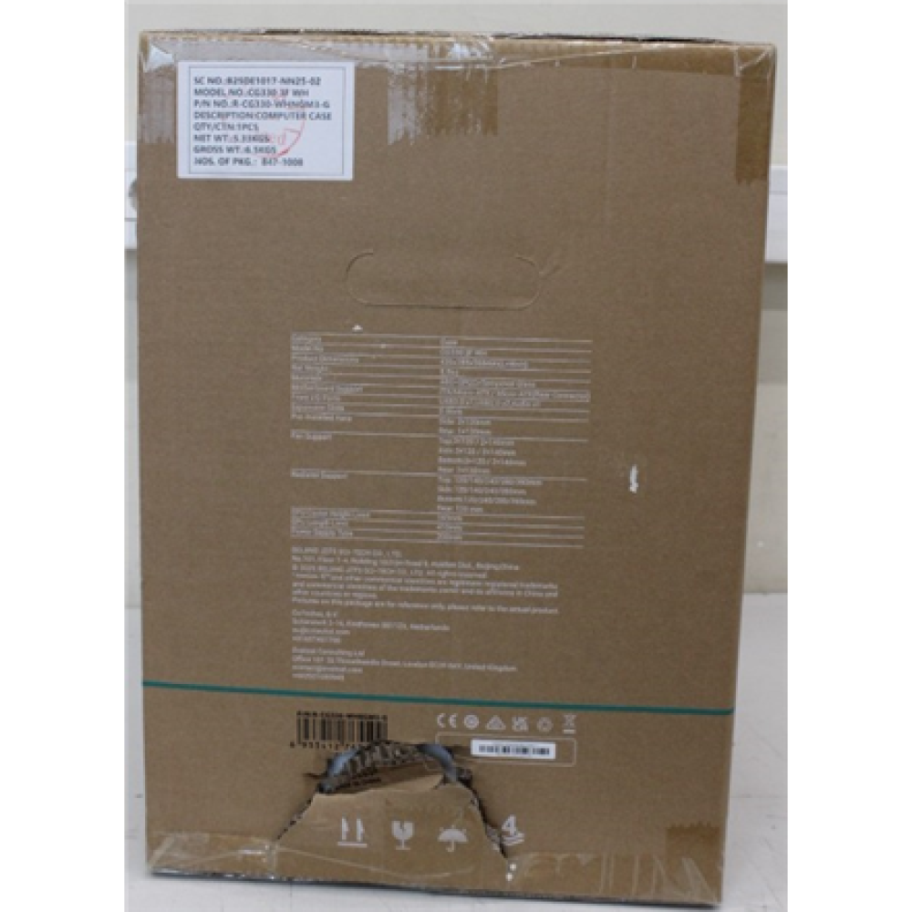 SALE OUT. Deepcool CG330 3F MINI TOWER CASE, White , Deepcool Case , CG330 3F WH , White , Micro ATX , DAMAGED PACKAGING