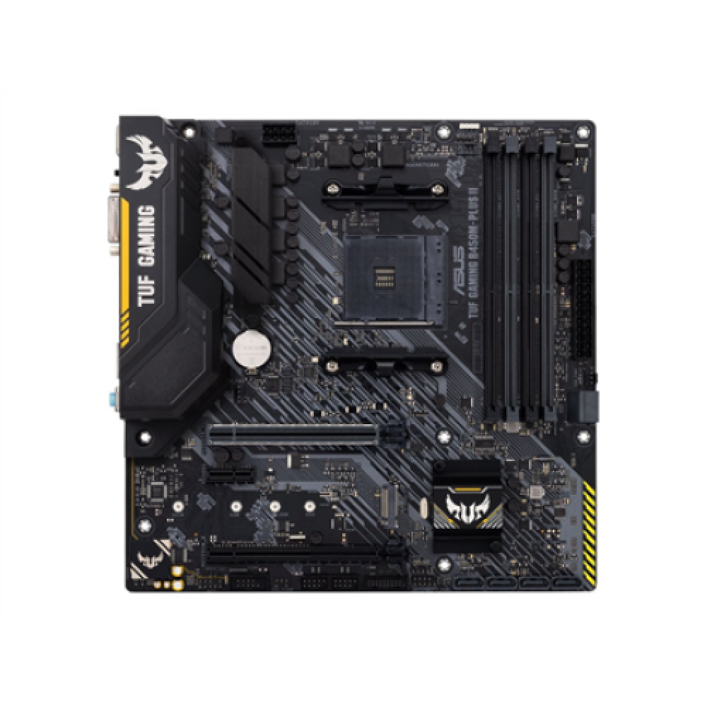 Asus TUF Gaming B450M-Pro II Memory slots 4 Number of SATA connectors 6 x SATA III Chipset AMD B Micro ATX DDR4 Processor socket AM4 Processor family AMD