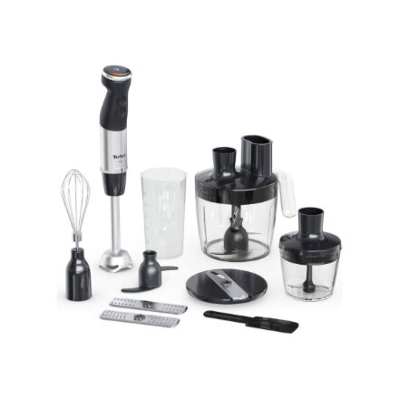 TEFAL , HB67G830 Quickchef+ , Hand Blender , 1000 W , Number of speeds 20 , Turbo mode , Black/Stainless steel