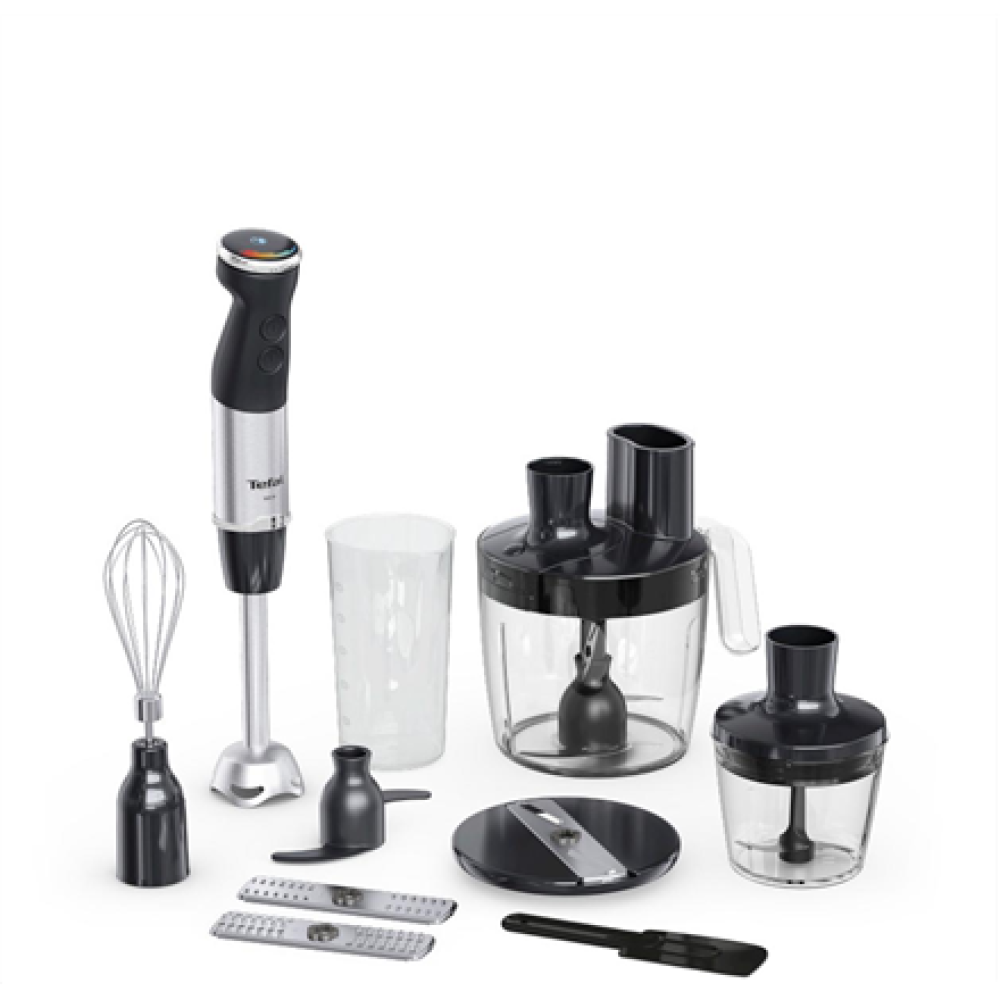 TEFAL , HB67G830 Quickchef+ , Hand Blender , 1000 W , Number of speeds 20 , Turbo mode , Black/Stainless steel