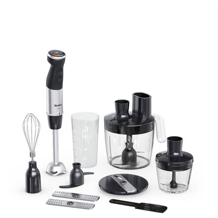 TEFAL , HB67G830 Quickchef+ , Hand Blender , 1000 W , Number of speeds 20 , Turbo mode , Black/Stainless steel