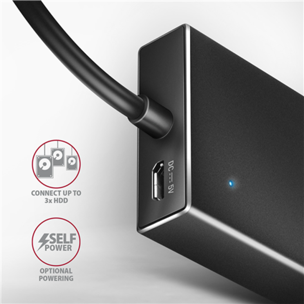 AXAGON SuperSpeed USB-A FLAT Hub , HUE-F7A