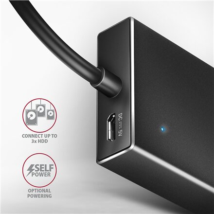 AXAGON SuperSpeed USB-A FLAT Hub , HUE-F7A