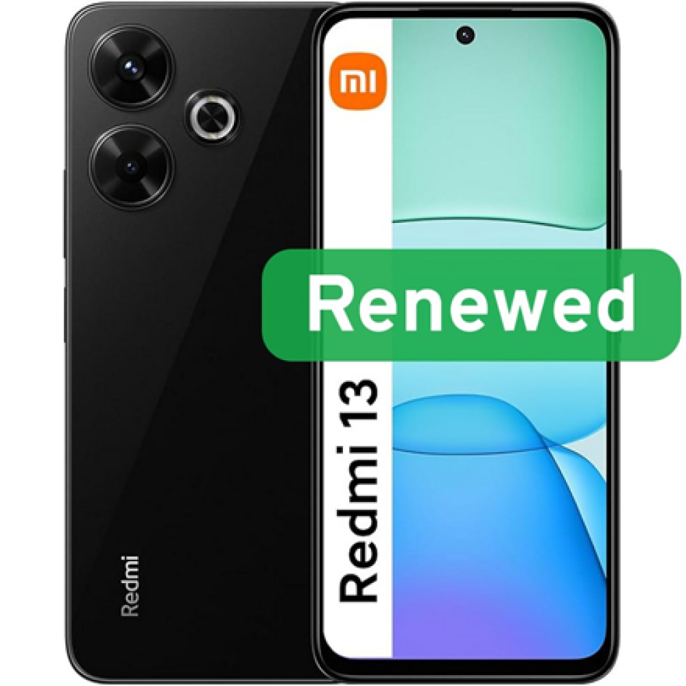 Xiaomi Renewed Grade A++ , Redmi 13 , Midnight Black , 6.79 , AMOLED , 128 GB , 4G , Android