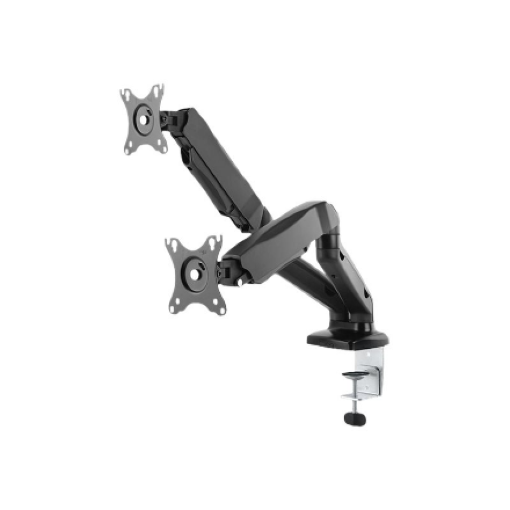 ICY BOX IB-MS304-T, Monitor stand with desk mounted base, for two screens, size up to 27 , Raidsonic