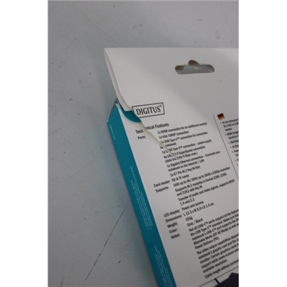 SALE OUT. DIGITUS 11 in 1 USB-C Docking Station & SSD Enclosure 4x USB 3.0, 1x VGA, 1x HDMI, RJ45, M.2 SSD , Digitus , 11 in 1 USB-C Docking Station and SSD Enclosure , DA-70896 , Dock , Ethernet LAN (RJ-45) ports 1 , VGA (D-Sub) ports quantity 1 , US