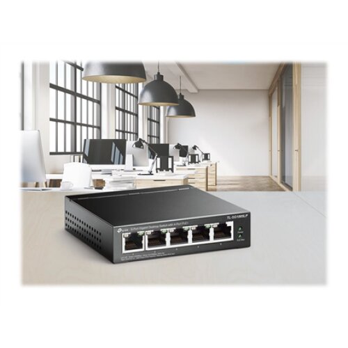 TP-LINK , Switch , TL-SG1005LP , Unmanaged , Desktop , PoE+ ports quantity 4 , Power supply type External
