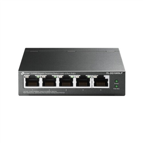 TP-LINK , Switch , TL-SG1005LP , Unmanaged , Desktop , PoE+ ports quantity 4 , Power supply type External