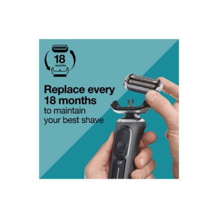 Braun 74S Shaver Replacement Head Series 7, Silver