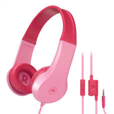 Motorola , Kids Wired Headphones , Moto JR200 , Over-Ear Built-in microphone , Over-Ear , 3.5 mm plug , Pink