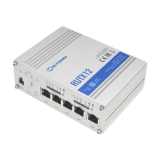 Dual LTE Cat 6 Router , RUTX12 , 802.11ac , 867 Mbit/s , 10/100/1000 Mbit/s , Ethernet LAN (RJ-45) ports 4 , Mesh Support No , MU-MiMO Yes , 4G , Antenna type 4xSMA for LTE, 2xRP-SMA for WiFi, 1xRP-SMA for Bluetooth, 1xSMA for GNNS , 1 x USB A