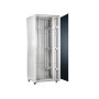 SOMI Networks , 22U, 19″ Freestanding Cabinet , 22U-60/60NAC , Max Load 800kg; Removable and Lockable Side Panels; Glass Doors; Unassembled , Depth: 60 cm , Gray