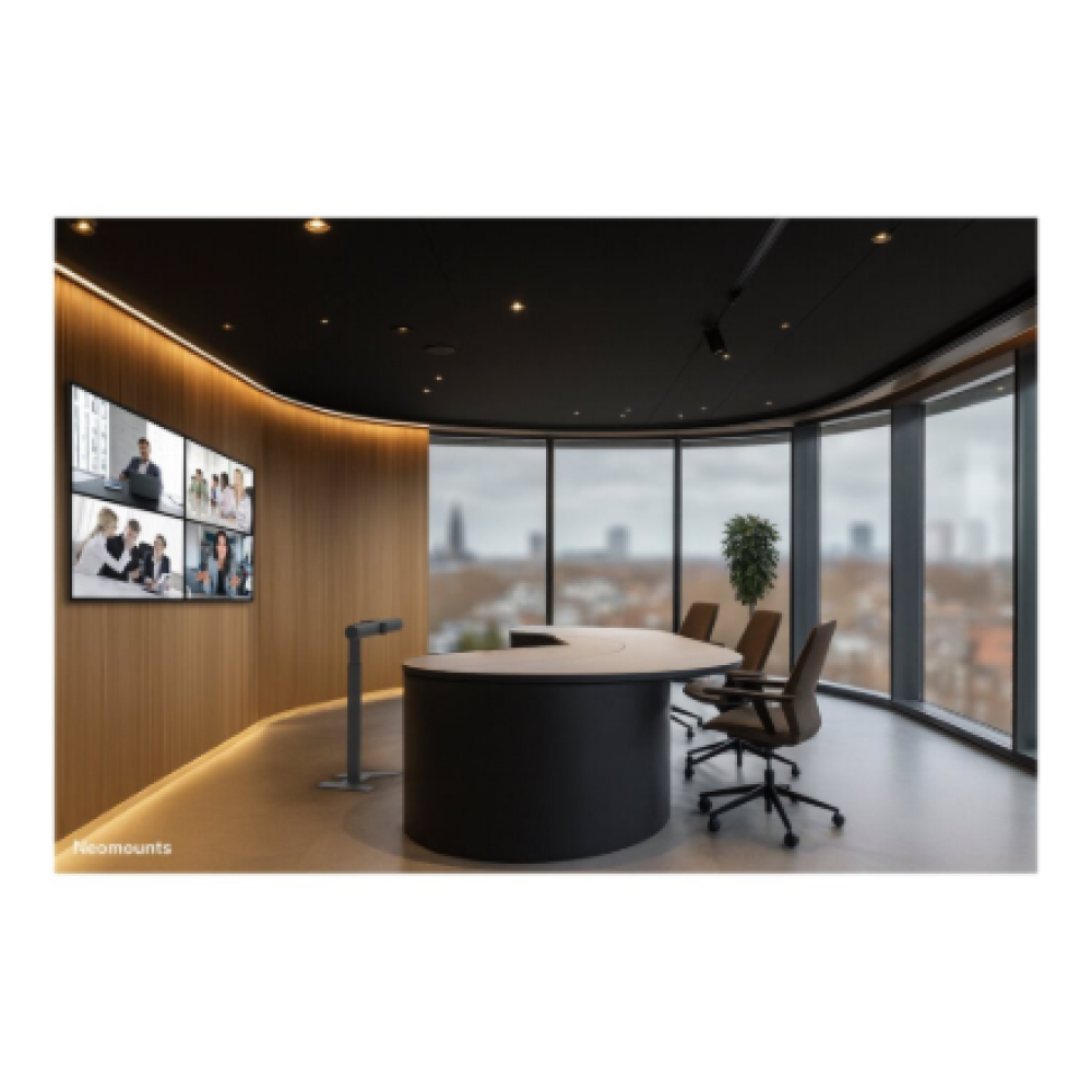 Neomounts Floor stand , AV80-500BL Videobar , Height adjustment, Depth adjustment , 43-110 , Maximum weight (capacity) 10 kg , Black