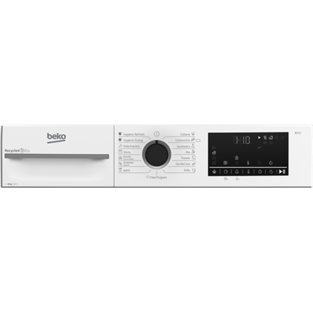 BEKO , Dryer Machine with Heat Pump , BM3T49230W , Energy efficiency class E , Front loading , 9 kg , Digital , Depth 60.7 cm , White