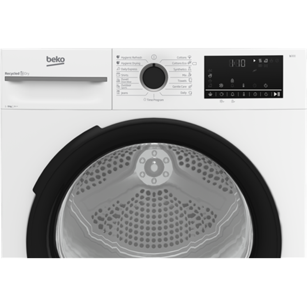 BEKO , Dryer Machine with Heat Pump , BM3T49230W , Energy efficiency class E , Front loading , 9 kg , Digital , Depth 60.7 cm , White