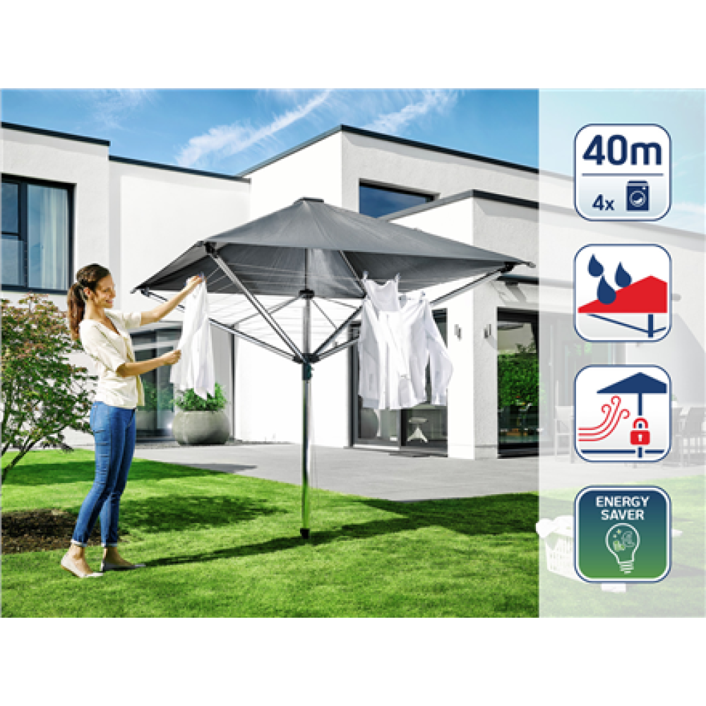 Leifheit , Sails, Covered Rotejs LinoProtect 400 4006501821003 , Gray