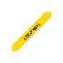 Brother , TZe-FX611 Flexible ID Laminated Tape , Black on Yellow , TZe , 8 m , 6 cm
