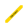 Brother , TZe-FX611 Flexible ID Laminated Tape , Black on Yellow , TZe , 8 m , 6 cm