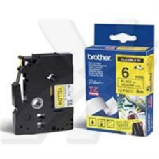 Brother , TZe-FX611 Flexible ID Laminated Tape , Black on Yellow , TZe , 8 m , 6 cm Brother , TZe-FX611 Flexible ID Laminated Tape , Black on Yellow , TZe , 8 m , 6 cm