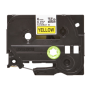 Brother , TZe-FX611 Flexible ID Laminated Tape , Black on Yellow , TZe , 8 m , 6 cm