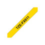 Brother , TZe-FX611 Flexible ID Laminated Tape , Black on Yellow , TZe , 8 m , 6 cm