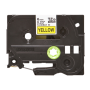 Brother , TZe-FX611 Flexible ID Laminated Tape , Black on Yellow , TZe , 8 m , 6 cm