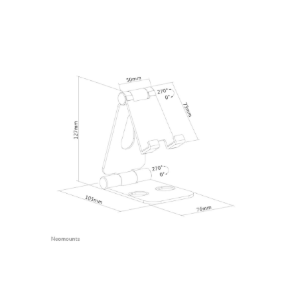 Neomounts , DS10-160SL1 , Adjustable , Phone stand , Silver , 7