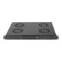 Lanberg 19 fan unit/ventilation panel with LCD 4 fans + thermostat 230V , AK-1503-B , Black