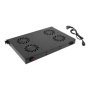 Lanberg 19 fan unit/ventilation panel with LCD 4 fans + thermostat 230V , AK-1503-B , Black