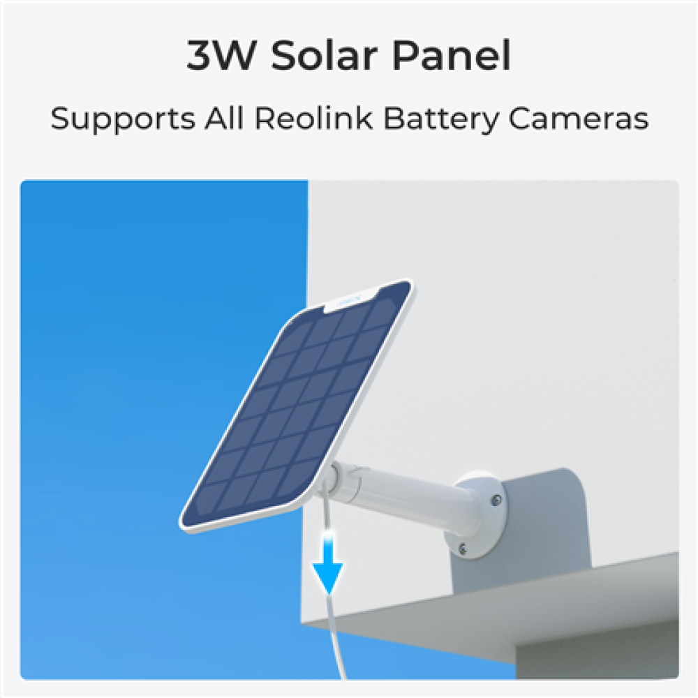 Reolink , Battery Wi-Fi Security Camera with Solar Panel , Argus Series B320 , Bullet , 3 MP , Fixed lens , IP65 , H.264 , Micro SD, Max. 128 GB