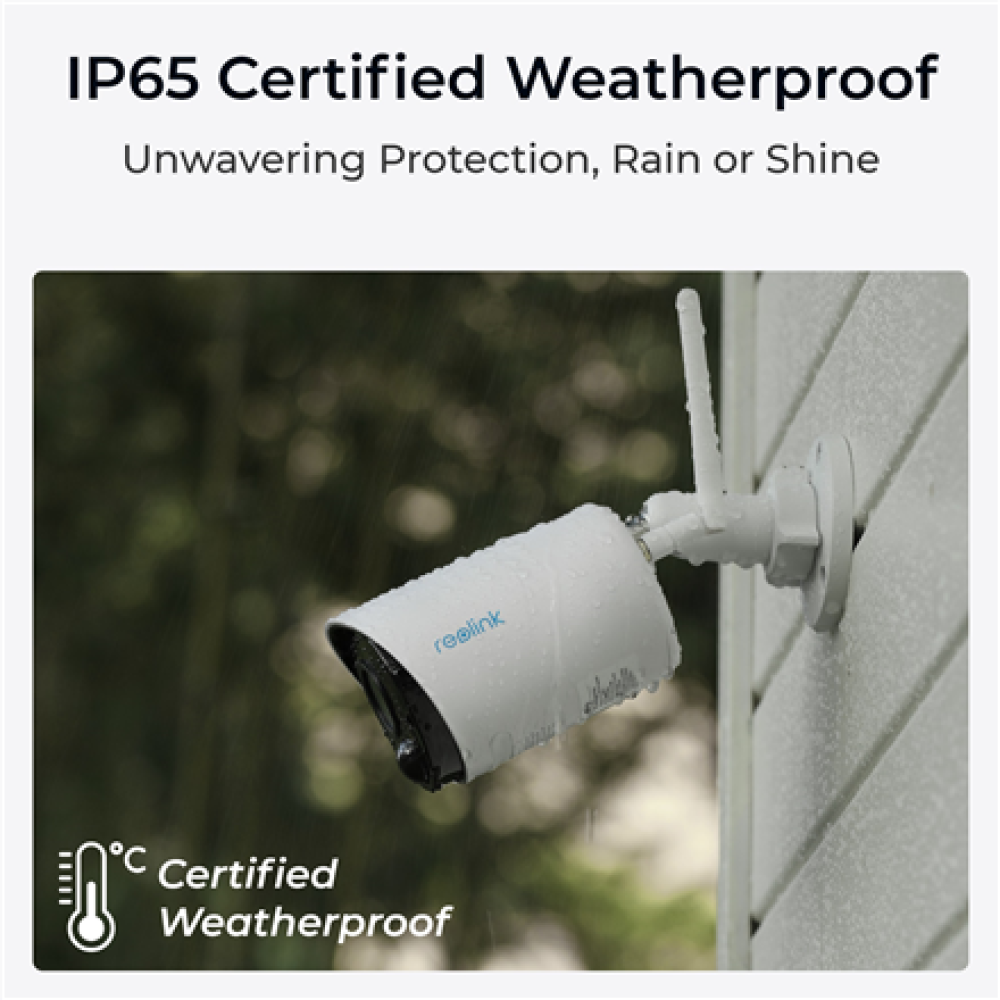 Reolink , Battery Wi-Fi Security Camera with Solar Panel , Argus Series B320 , Bullet , 3 MP , Fixed lens , IP65 , H.264 , Micro SD, Max. 128 GB