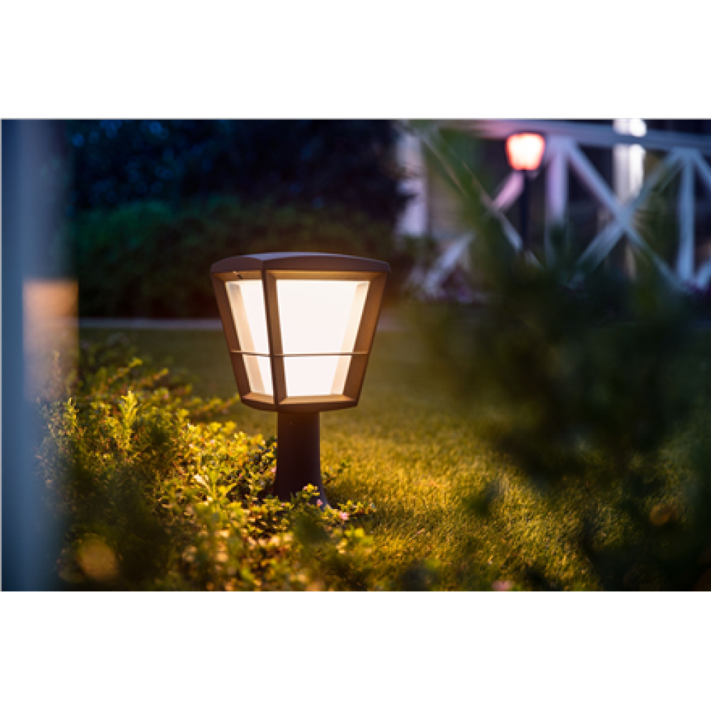 Philips Hue WCA Econic Outdoor Pedestal Lantern , 15 W , 2000-6500 Hue White Colour Ambiance
