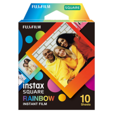 Fujifilm Instax Square Rainbow (10) Instant Film Quantity 10, 72 x 86 mm, 2.4 x 2.4 Image Area; 3.4 x 2.8 Print Size, For use with instax SQUARE Cameras