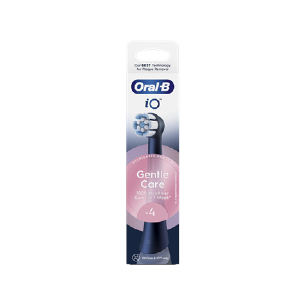 Oral-B Replaceable toothbrush heads , iO GentleCare , Heads , For adults , Number of brush heads included 4 , Black