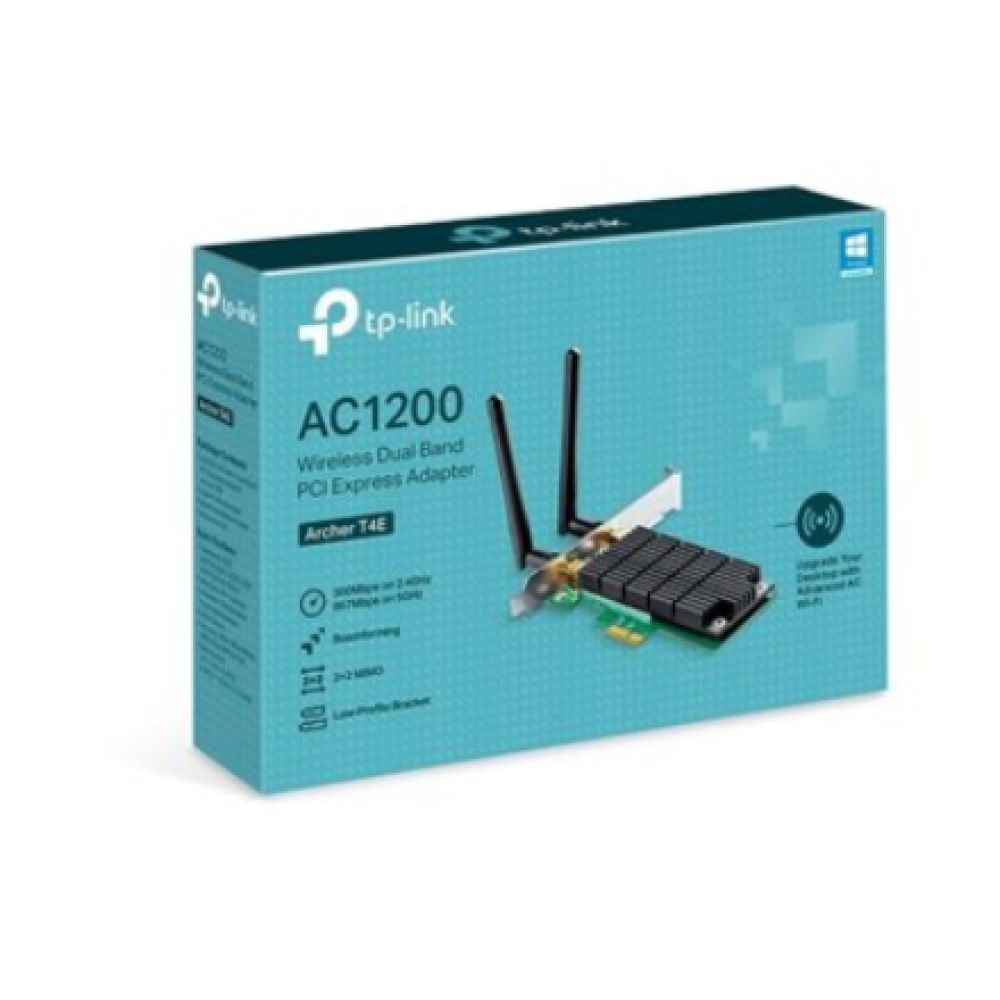Archer T4E TP-LINK Archer T4E Dual Band PCI Express Adapter 2.4GHz/5GHz, 802.11ac, 300+867 Mbps, 2xDetachable antennas