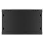 Lanberg , Rack cabinet 19 wall-mount 6U/600x450 (flat pack) with glass door V2 , WF01-6406-10B , Black