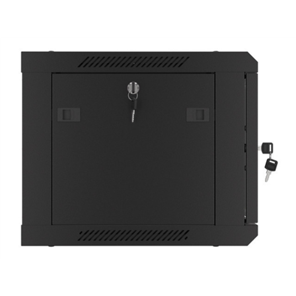Lanberg , Rack cabinet 19 wall-mount 6U/600x450 (flat pack) with glass door V2 , WF01-6406-10B , Black