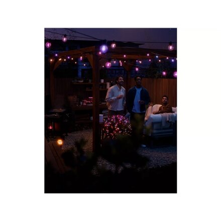 Philips Hue Festavia Globe Outdoor String Lights, 7m Extension , 30 W , Bluetooth, Zigbee