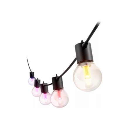 Philips Hue Festavia Globe Outdoor String Lights, 7m Extension , 30 W , Bluetooth, Zigbee
