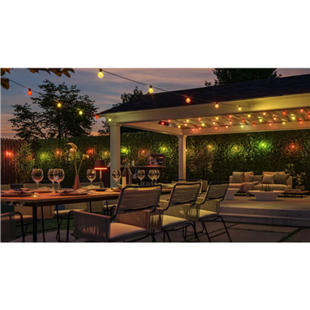 Philips Hue Festavia Globe Outdoor String Lights, 7m Extension , 30 W , Bluetooth, Zigbee