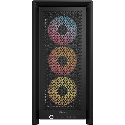 Corsair PC Case , Frame 4000D RS ARGB Modular , Mid-Tower , Black
