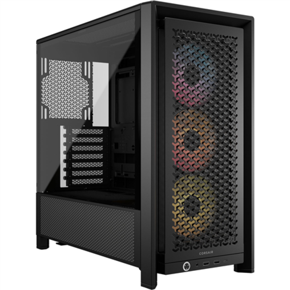Corsair PC Case , Frame 4000D RS ARGB Modular , Black , Mid-Tower , Power supply included No