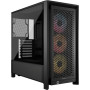 Corsair PC Case , Frame 4000D RS ARGB Modular , Mid-Tower , Black