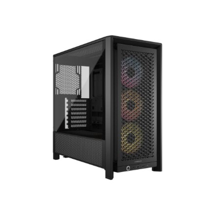 Corsair PC Case , Frame 4000D RS ARGB Modular , Mid-Tower , Black