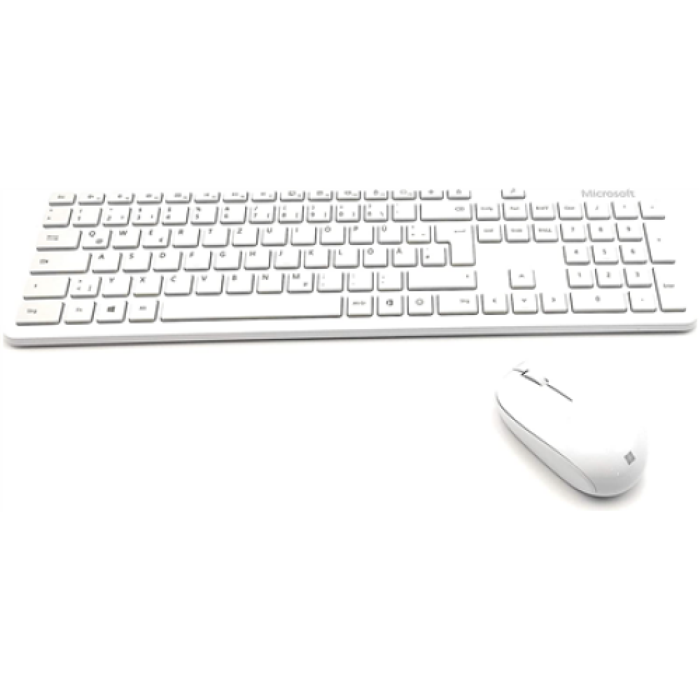 Microsoft Mouse and Keyboard QHG-00036 Wireless, Batteries included, DE, White