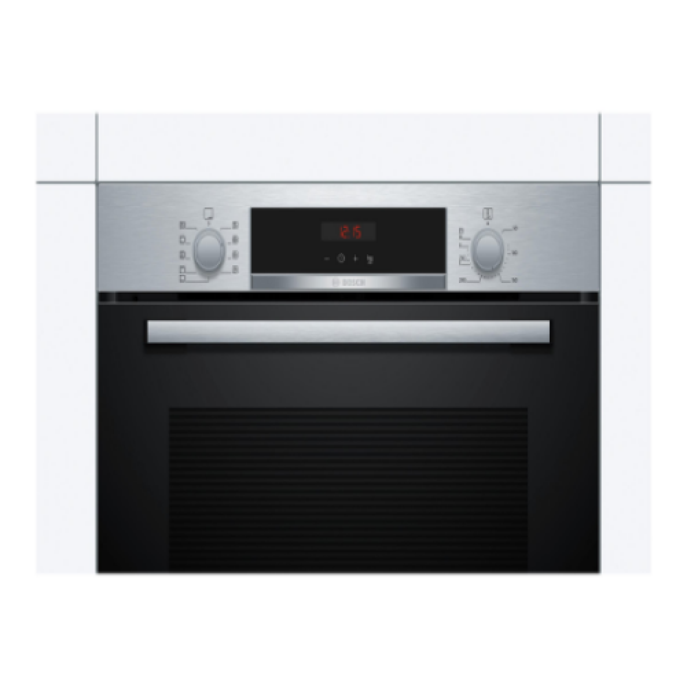 Bosch , Oven , HBA574BR0 , 71 L , Electric , Pyrolysis , Rotary and electronic , Height 59.5 cm , Width 59.4 cm , Stainless steel